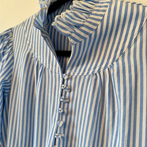 Tuckernuck Blue and White Striped Long Sleeve Dress - Picture 3 of 4